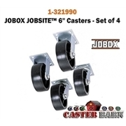 Casterhq JOBOX JOBSITE 6" Casters, 1-321990, PK4 321990